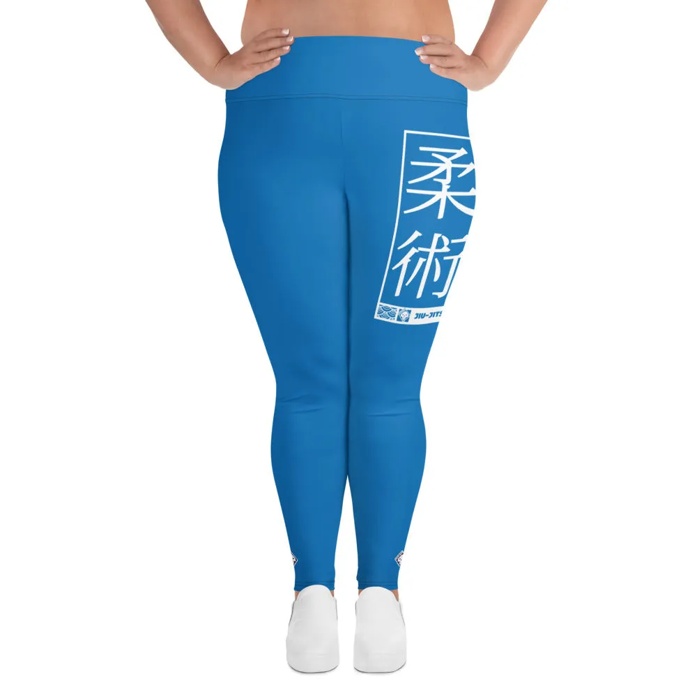 Women's Plus Size Yoga Pants Workout Leggings For Jiu Jitsu 004 - Azul
