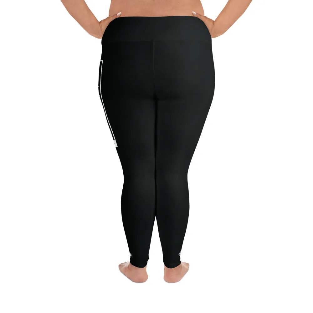 Women's Plus Size Yoga Pants Workout Leggings For Jiu Jitsu 015 - Noir