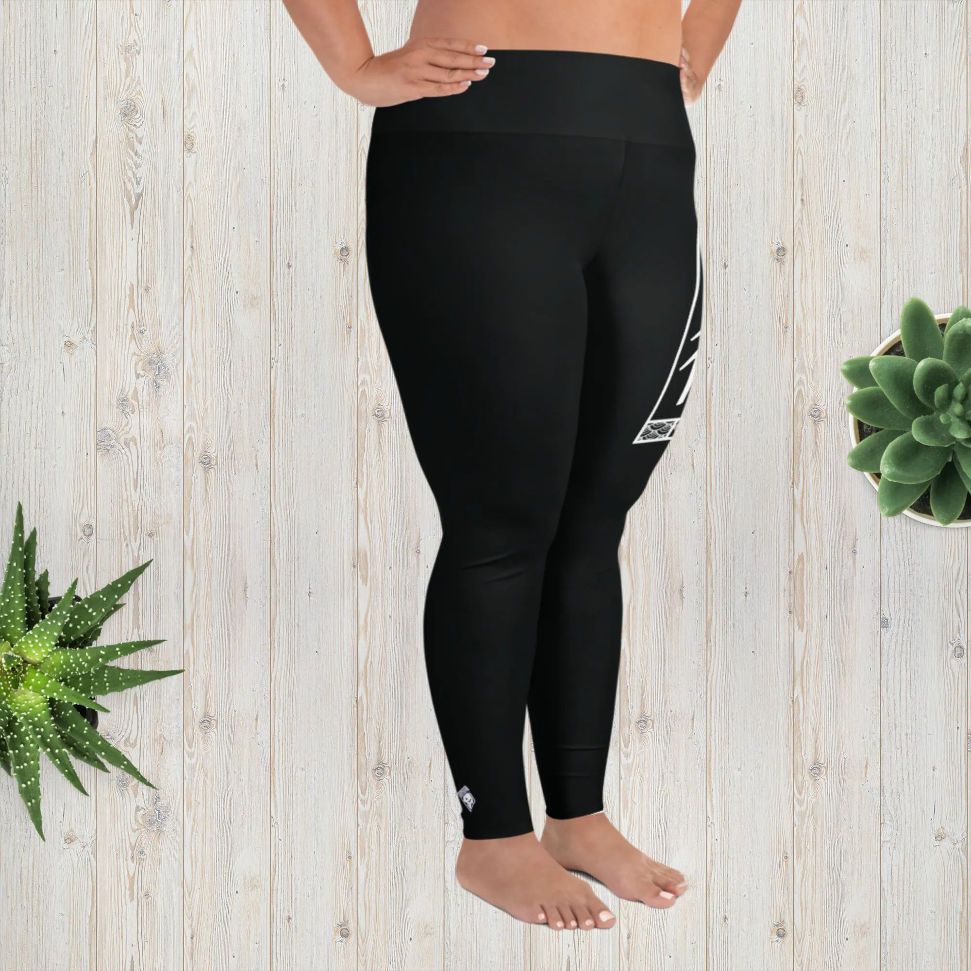 Women's Plus Size Yoga Pants Workout Leggings For Jiu Jitsu 015 - Noir