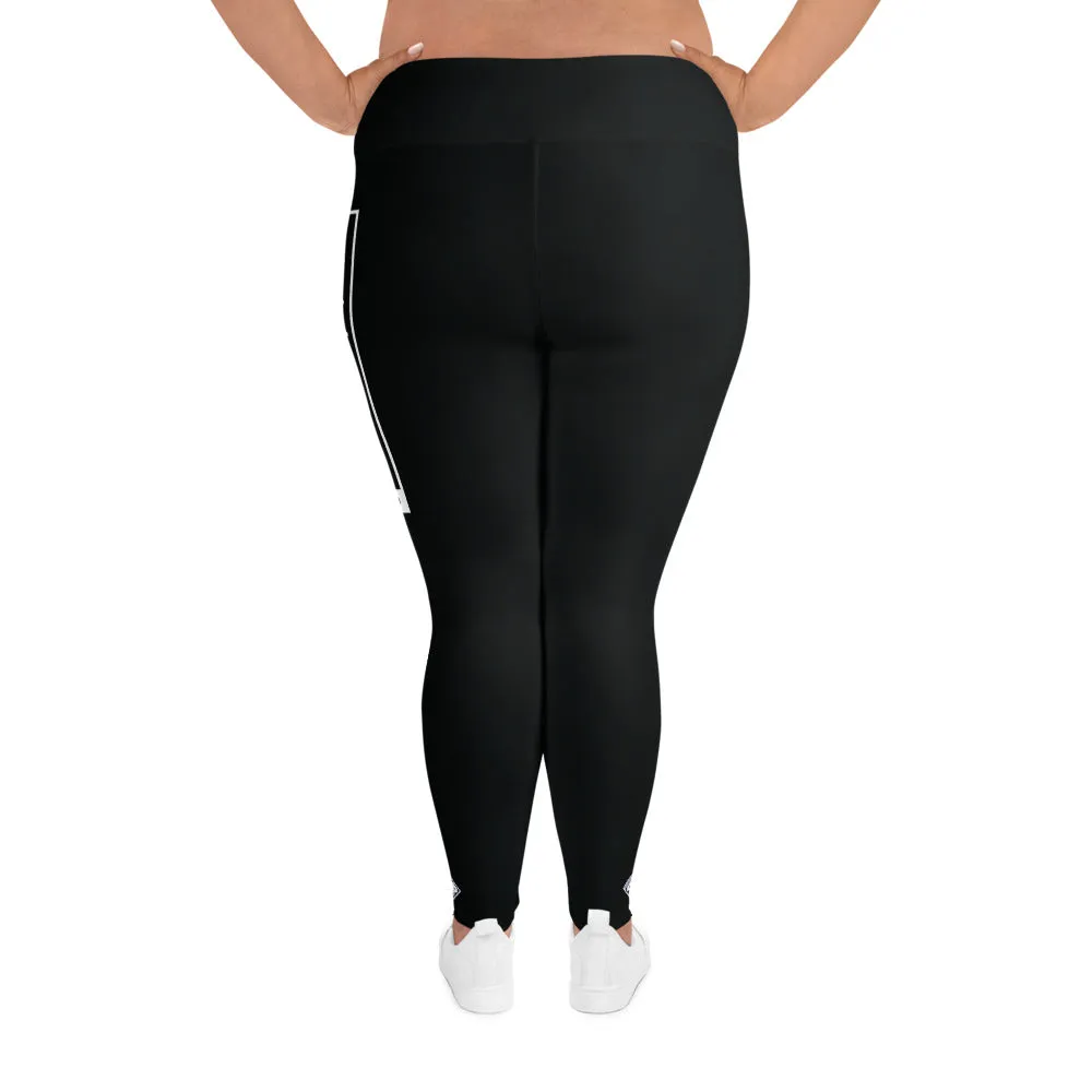 Women's Plus Size Yoga Pants Workout Leggings For Jiu Jitsu 015 - Noir